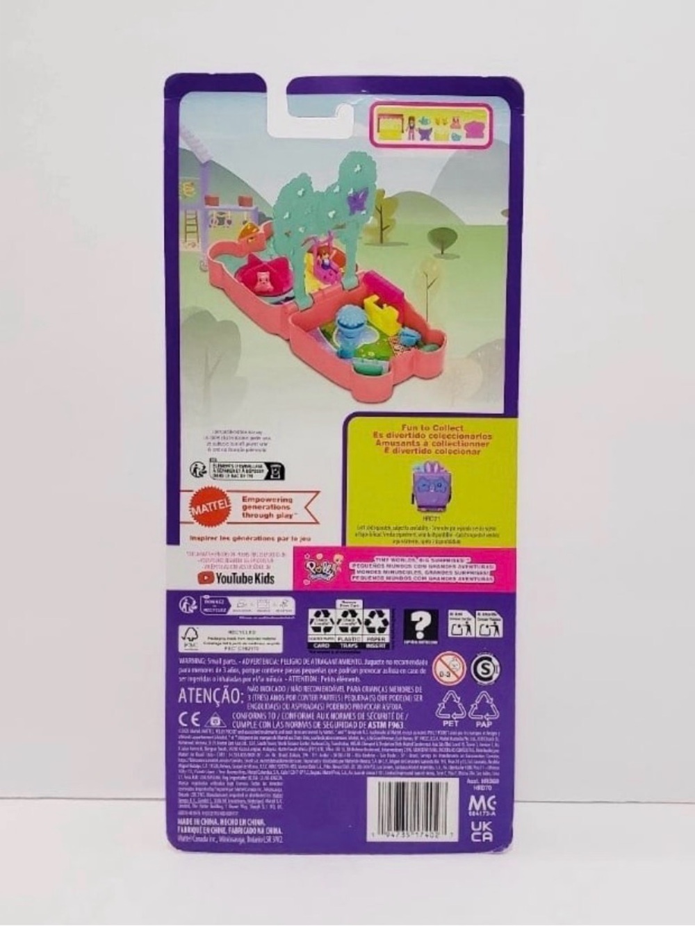 🆕 Polly Pocket Cutie Bear Picnic Mini Playset with 1 Micro Doll & 8 Accessories - Picture 5 of 10